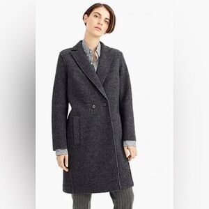 J.Crew Daphne topcoat Italian Boiled Wool Charcoal Gray NWOT (Read Description)